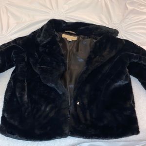 Black Faux Fur Coat